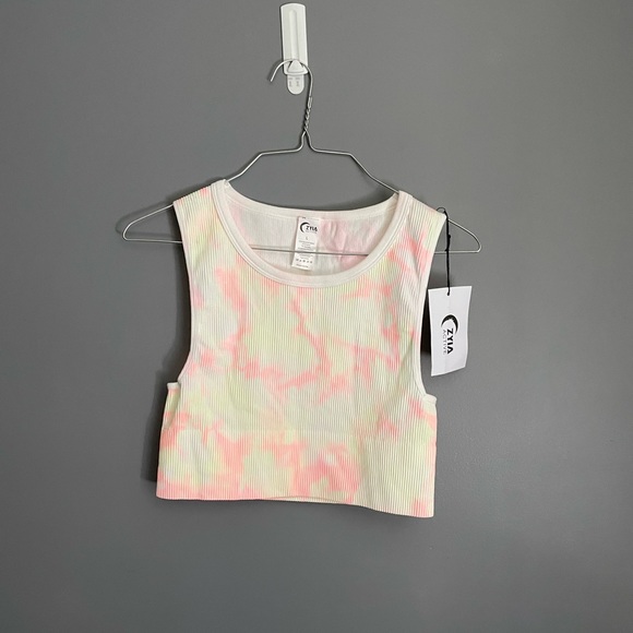 ZYIA Active White Hendrix Crop Top Size Large - Picture 2 of 5